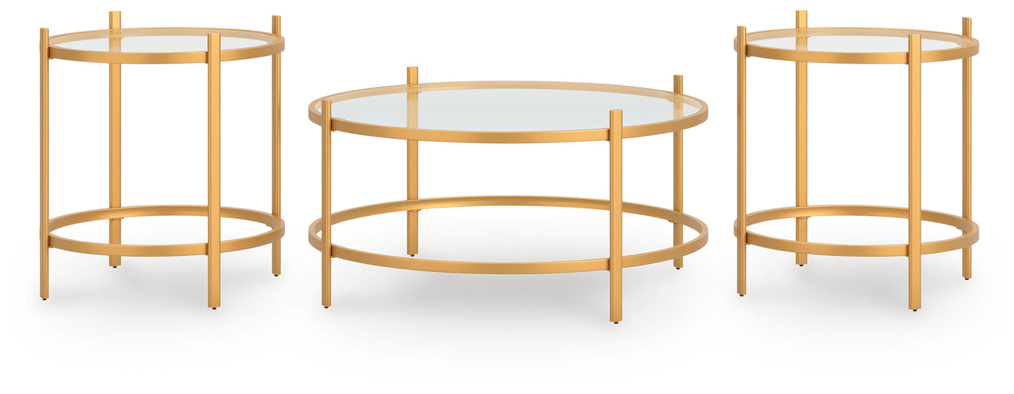 Lakeland Furniture Outlet - Ashley Furniture - Pearlox Table (Set of 3) - Occasional Table Set (3/CN) / Gold - T173-13