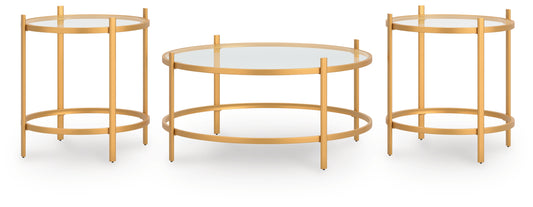 Lakeland Furniture Outlet - Ashley Furniture - Pearlox Table (Set of 3) - Occasional Table Set (3/CN) / Gold - T173-13