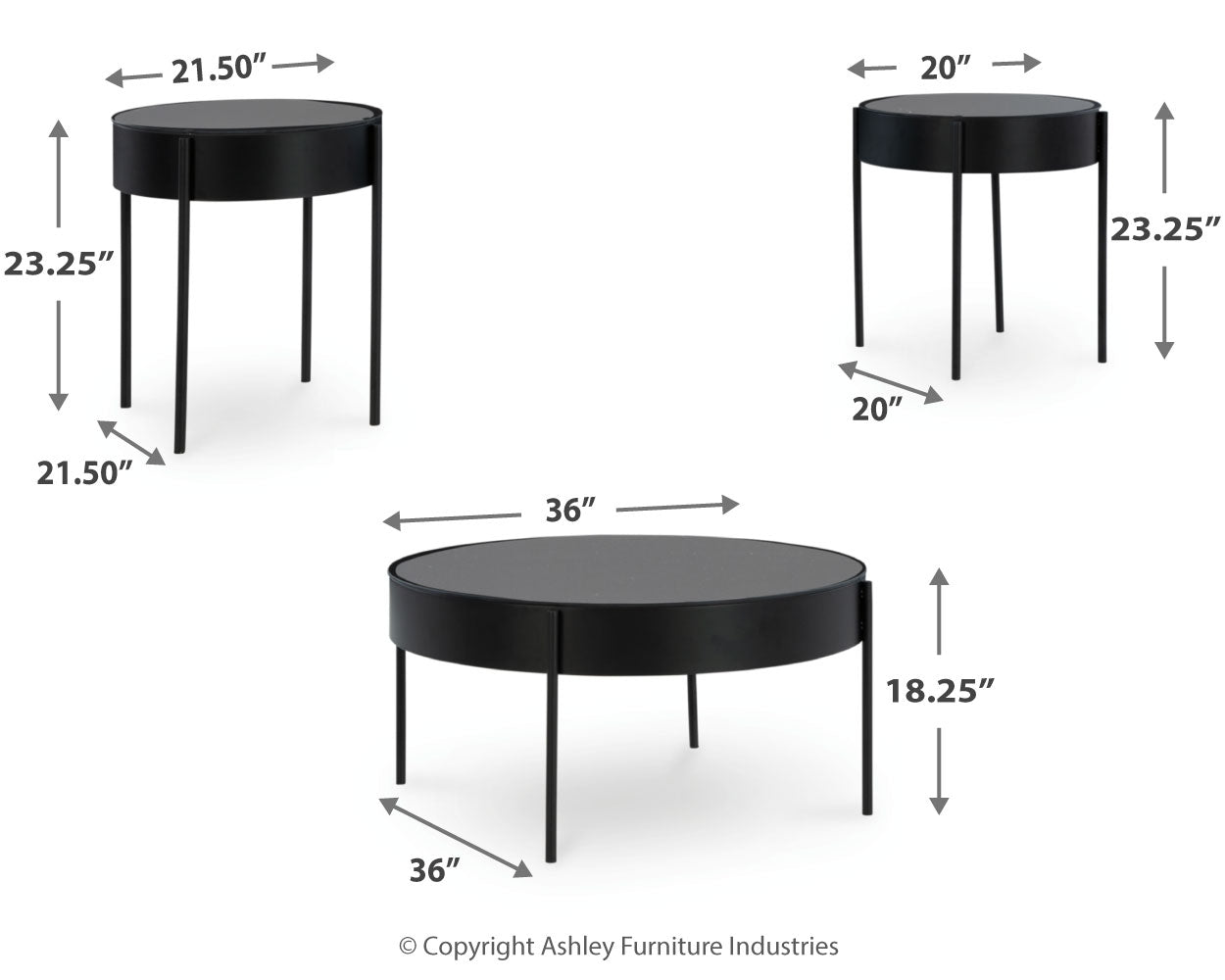 Ardoline Table (Set of 3)