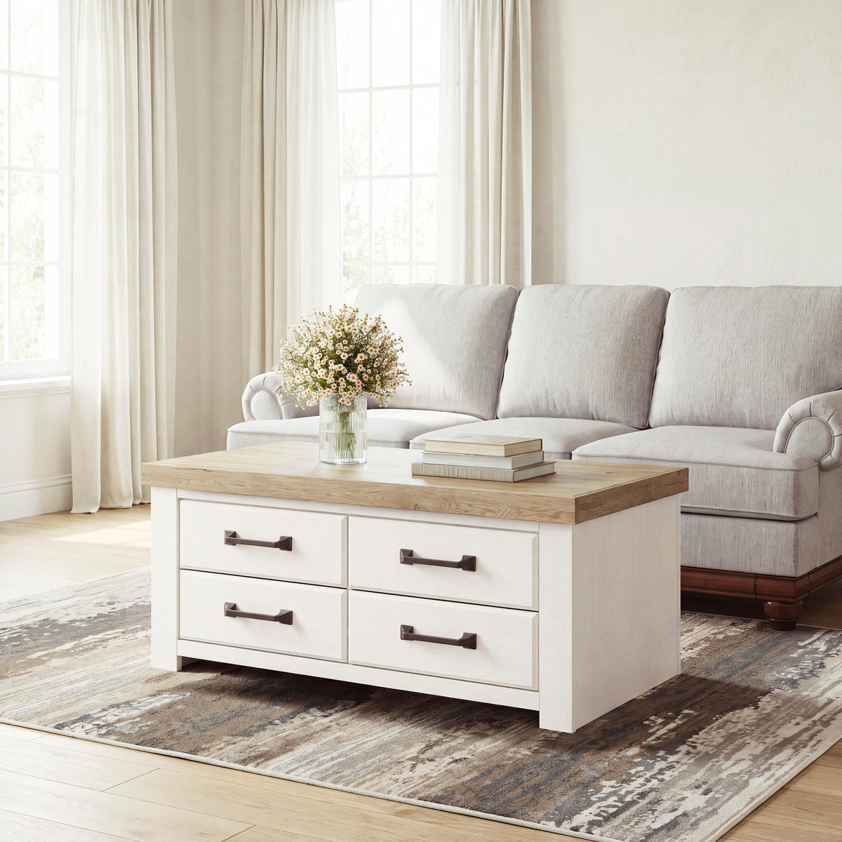 Lakeland Furniture Outlet - Ashley Furniture - Savonport Coffee Table - Rectangular Cocktail Table - T4615-1