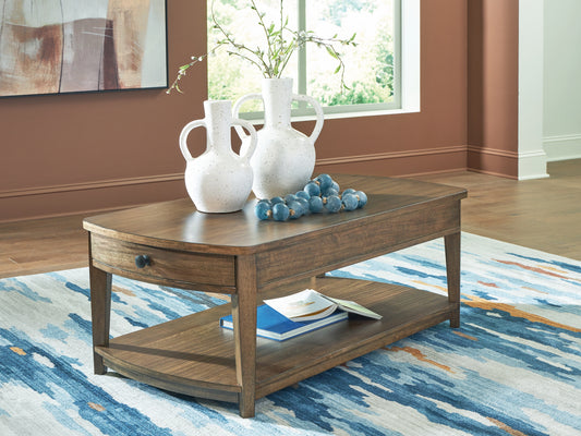 Lakeland Furniture Outlet - Ashley Furniture - Burkbyer Coffee Table - Rectangular Cocktail Table - T513-1