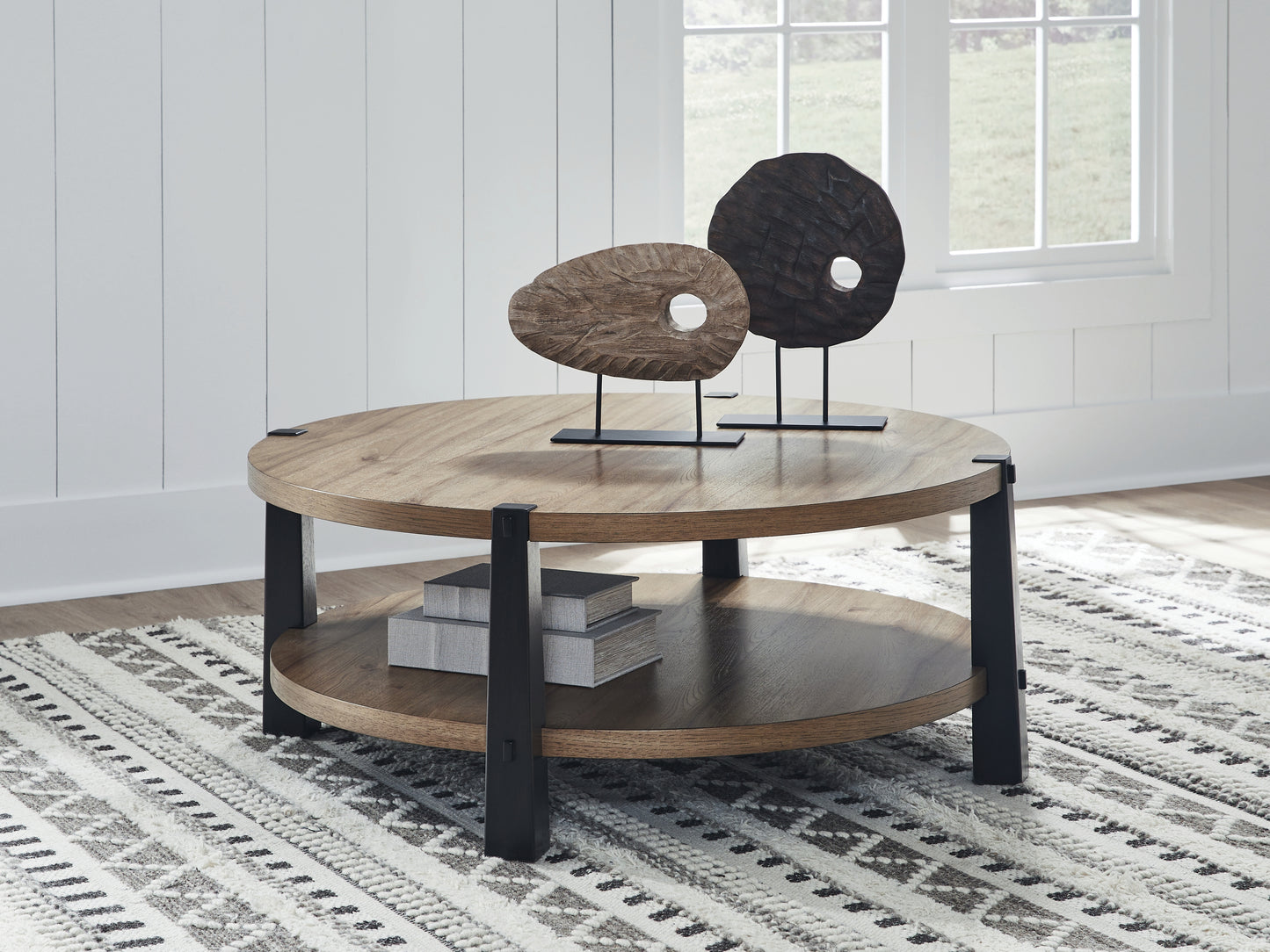Lakeland Furniture Outlet - Ashley Furniture - Ridgester Coffee Table - Round Cocktail Table - T518-8