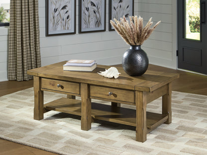 Lakeland Furniture Outlet - Ashley Furniture - Vandenmore Coffee Table - Rectangular Cocktail Table - T539-1