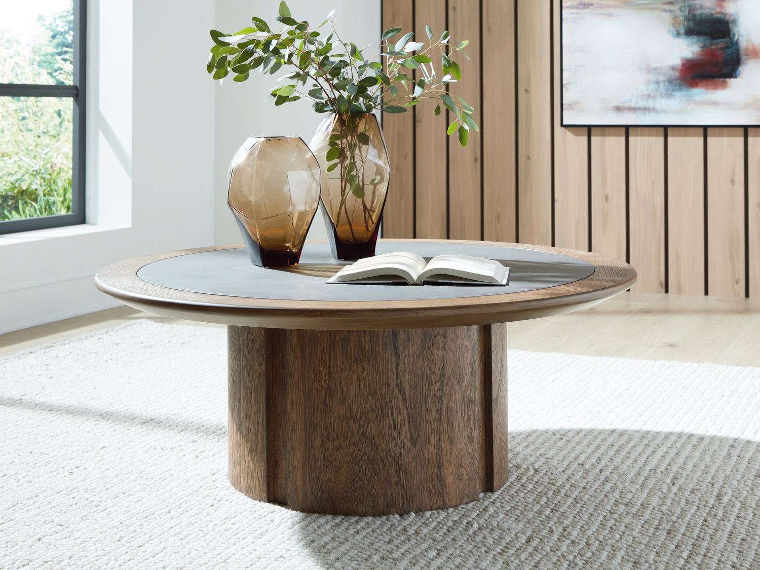 Lakeland Furniture Outlet - Ashley Furniture - Dontayne Coffee Table - Round Cocktail Table - T563-8