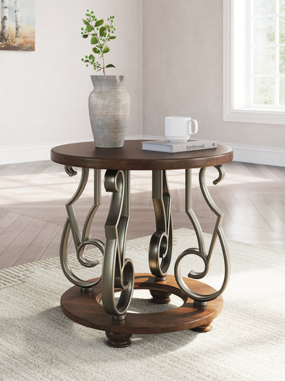 Lakeland Furniture Outlet - Ashley Furniture - Frallyn End Table - Round End Table - T623-6