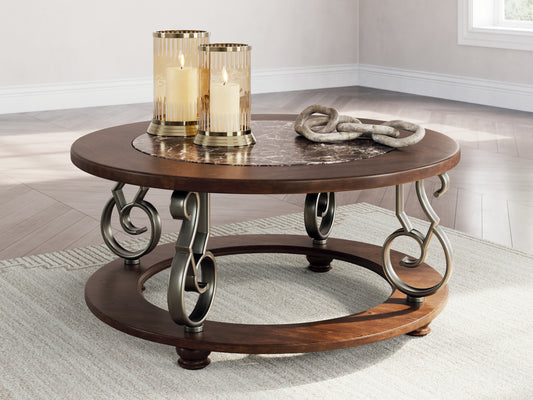 Lakeland Furniture Outlet - Ashley Furniture - Frallyn Coffee Table - Round Cocktail Table - T623-8