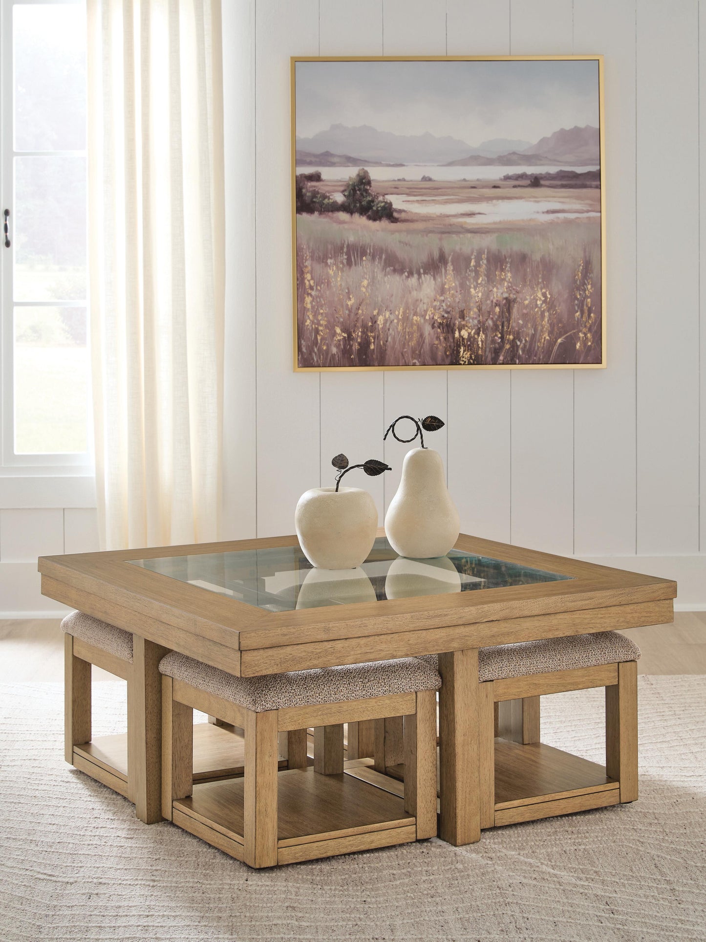 Lakeland Furniture Outlet - Ashley Furniture - Wittenmyer Coffee Table with 4 Stools (Set of 5) - Cocktail TBL w/4 Stools (5/CN) - T794-20