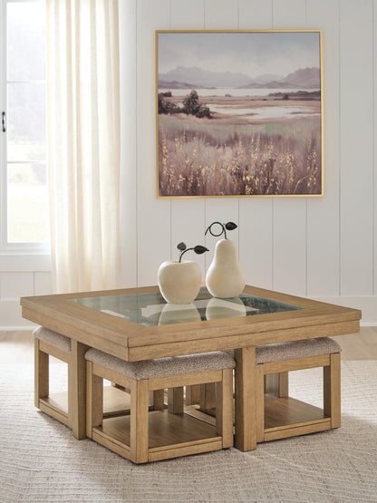 Lakeland Furniture Outlet - Ashley Furniture - Wittenmyer Coffee Table with 4 Stools (Set of 5) - Cocktail TBL w/4 Stools (5/CN) - T794-20