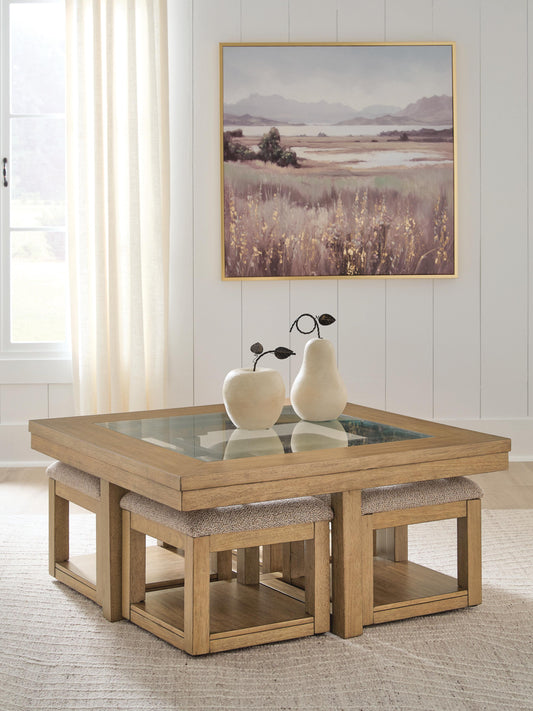Lakeland Furniture Outlet - Ashley Furniture - Wittenmyer Coffee Table with 4 Stools (Set of 5) - Cocktail TBL w/4 Stools (5/CN) - T794-20