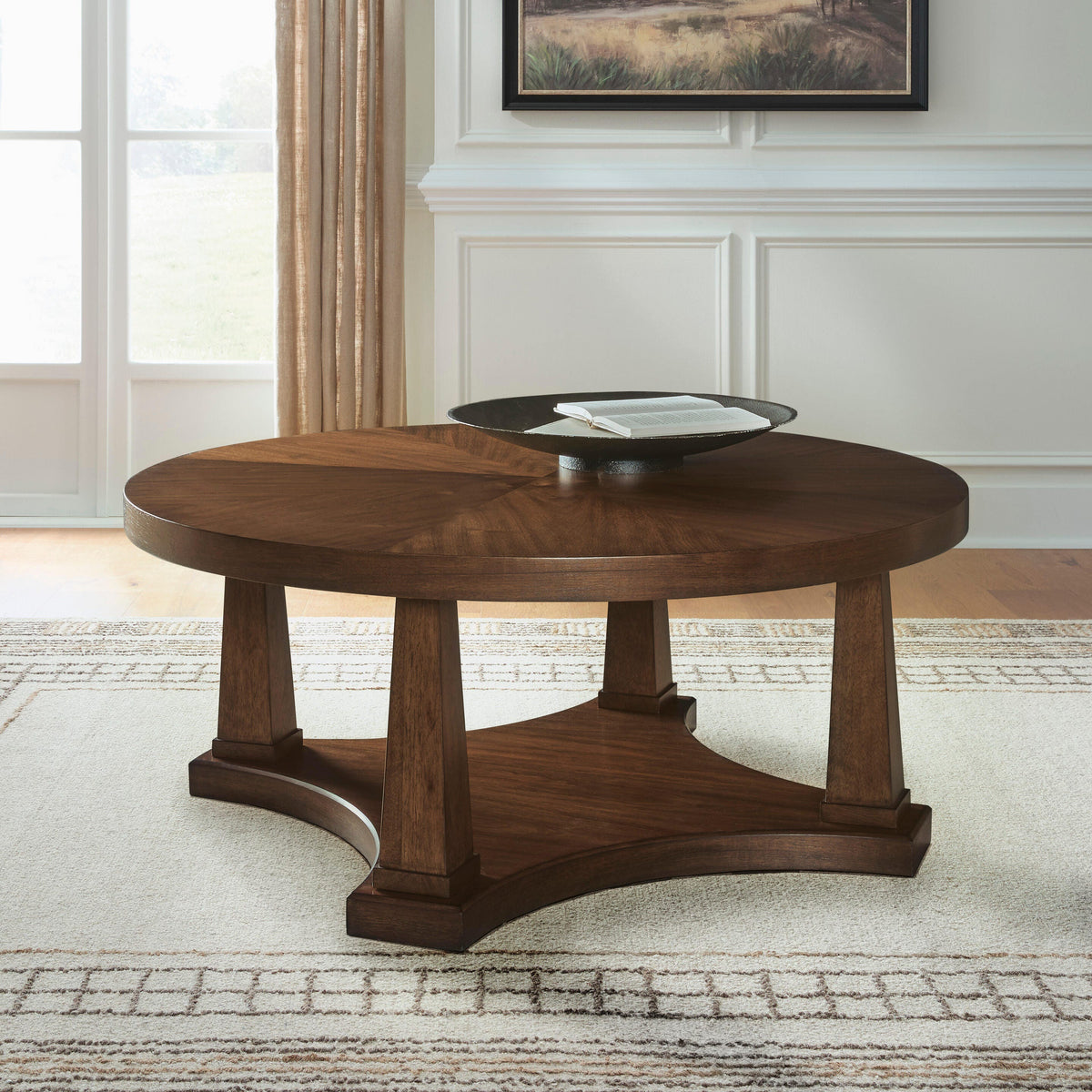 Lakeland Furniture Outlet - Ashley Furniture - Rustic Plains Coffee Table - Round Cocktail Table - T877-8