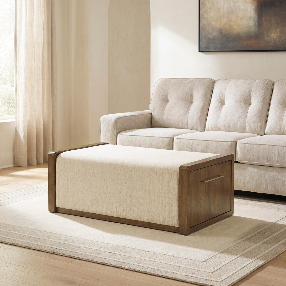 Lakeland Furniture Outlet - Ashley Furniture - Marxmore Upholstered Ottoman with Storage - UPH Ottoman with Storage - T983-20