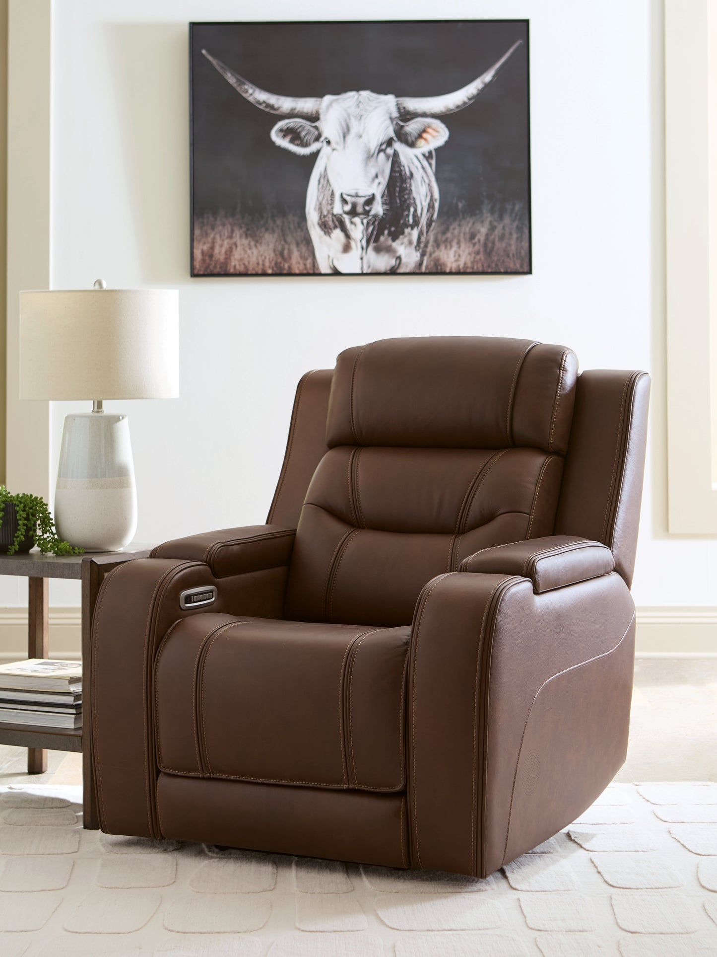 Lakeland Furniture Outlet - Ashley Furniture - Knightington Living Room - Power Recliner w/Audio Seating / Brown - PCU1160213A