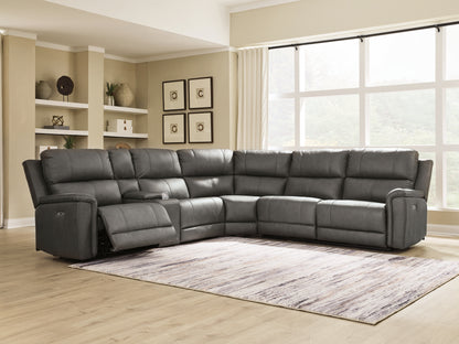 Lakeland Furniture Outlet - Ashley Furniture - Bleckley Sectional - 6-Piece Power Reclining Sectional / Anchor - PCU12000S5