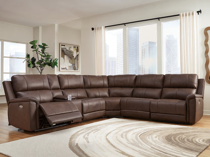 Lakeland Furniture Outlet - Ashley Furniture - Bleckley Sectional - 6-Piece Power Reclining Sectional / Espresso - PCU12001S5