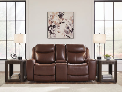 Lakeland Furniture Outlet - Ashley Furniture - Next Move Living Room - PWR REC Loveseat/CON/ADJ HDRST / Mahogany - PCU1210218
