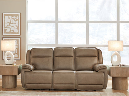 Lakeland Furniture Outlet - Ashley Furniture - Glencroft Living Room - PWR REC Sofa with ADJ Headrest / Sahara - PCU1240015