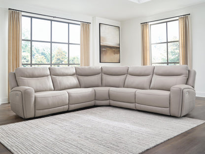 Lakeland Furniture Outlet - Ashley Furniture - Gravier Sectional - 5-Piece Power Reclining Sectional / Gray - U13300S4