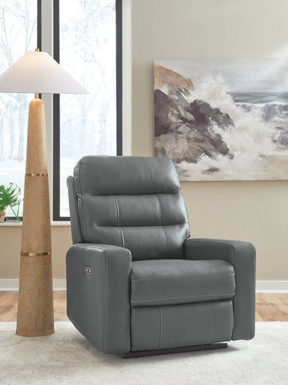 Lakeland Furniture Outlet - Ashley Furniture - Pennacle Pier Living Room - PWR Recliner/ADJ Headrest / Tideon - PCU1350113