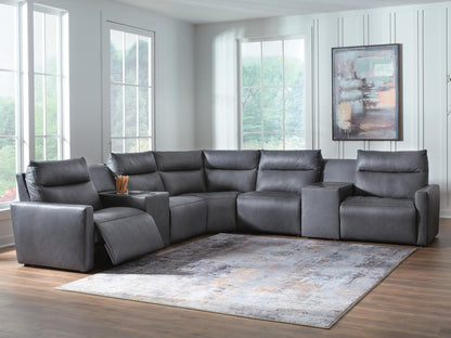 Lakeland Furniture Outlet - Ashley Furniture - ModZ Sectional - 7-Piece Power Reclining Sectional with Audio Consoles - U14001S8