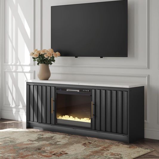 Lakeland Furniture Outlet - Ashley Furniture - Cadmori 63" TV Stand with Electric Fireplace - 63" TV Stand with Electric Fireplace - W2616W1