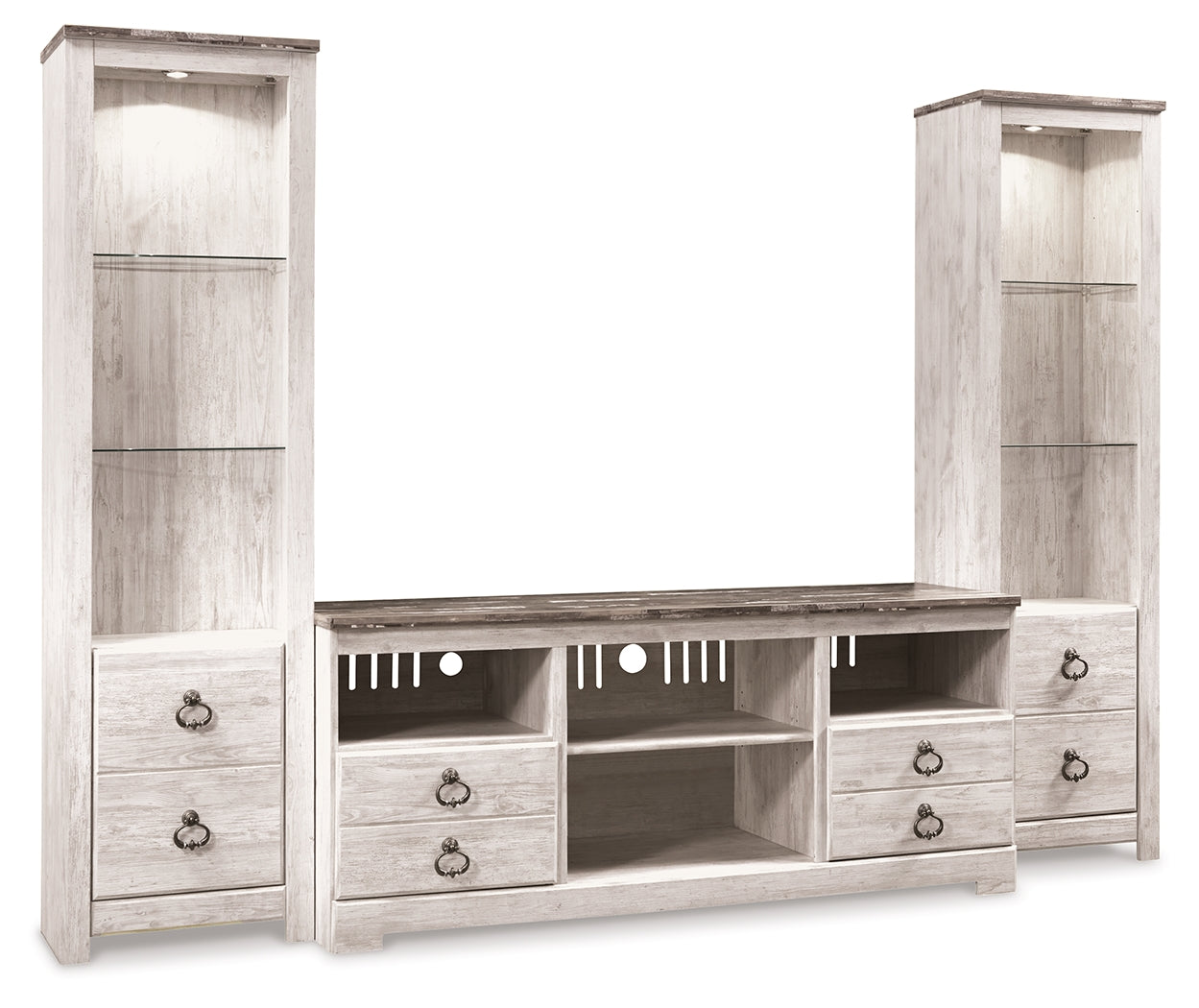 Lakeland Furniture Outlet - Ashley Furniture - Willowton 3-Piece Entertainment Center - 3-Piece Entertainment Center - W267W16