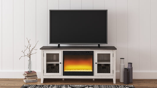 Lakeland Furniture Outlet - Ashley Furniture - Dorrinson 60" TV Stand with Electric Fireplace - 60" TV Stand with Electric Fireplace - W287W2