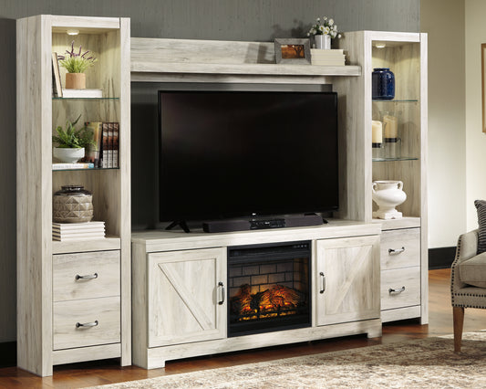 Lakeland Furniture Outlet - Ashley Furniture - Bellaby 4-Piece Entertainment Center with Electric Fireplace - 4-Piece Entertainment Center with Electric Fireplace - W331W8
