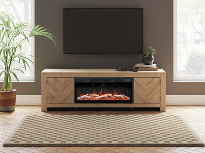 Lakeland Furniture Outlet - Ashley Furniture - Cayboni 71" TV Stand with Electric Fireplace - 71" TV Stand with Electric Fireplace - W3787W1