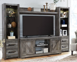 4-Piece Entertainment Center with Electric Fireplace