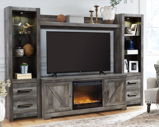 Lakeland Furniture Outlet - Ashley Furniture - Wynnlow 4-Piece Entertainment Center with Electric Fireplace - 4-Piece Entertainment Center with Electric Fireplace - W440W5