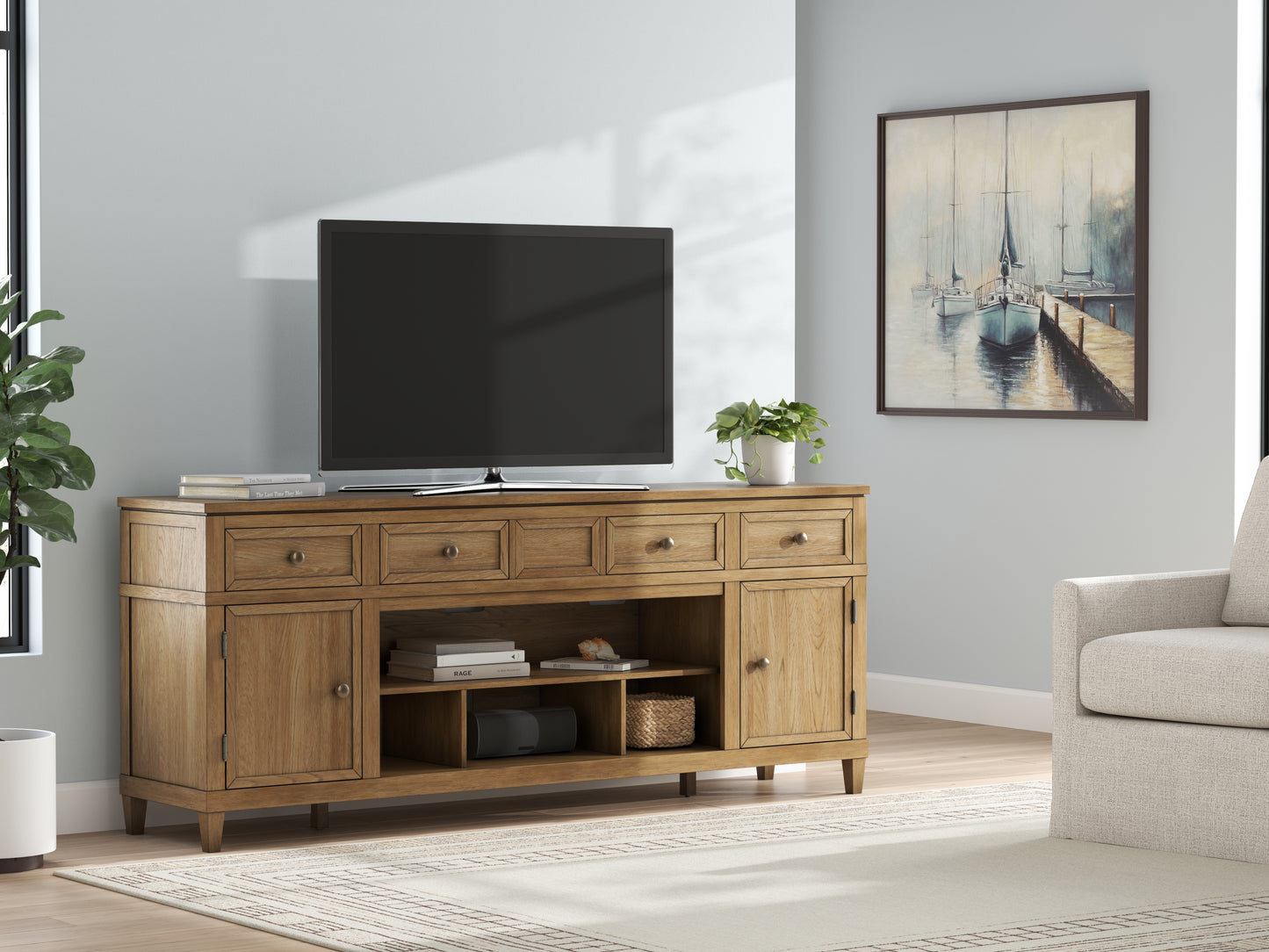 Lakeland Furniture Outlet - Ashley Furniture - Sharlance 81" TV Stand - 81" - W655-68