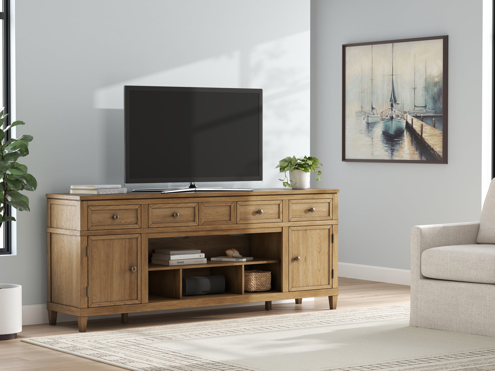 Lakeland Furniture Outlet - Ashley Furniture - Sharlance 81" TV Stand - 81" - W655-68