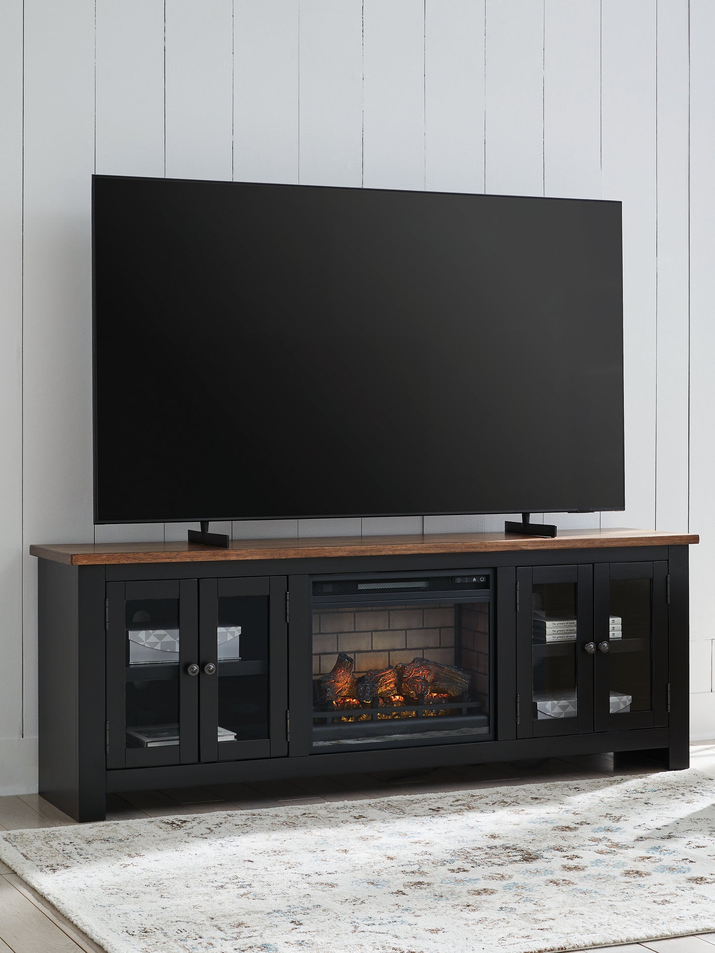 Wildenauer 76" TV Stand with Electric Fireplace