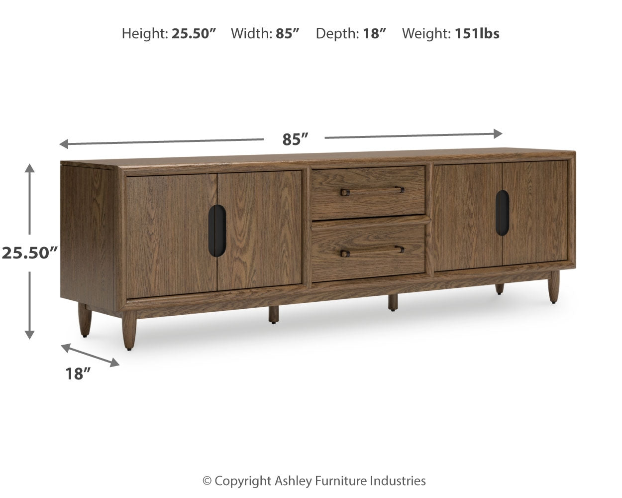 Roanhowe 85" TV Stand