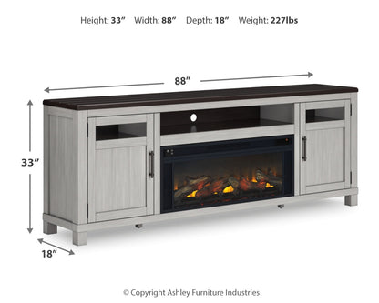 Darborn 88" TV Stand with Electric Fireplace